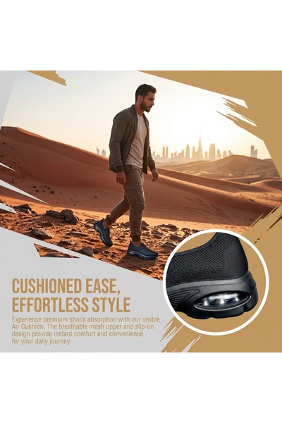 SAUDI STEPS Classic Unique Italian Designer Men’s Breathable Slip On Athletic...