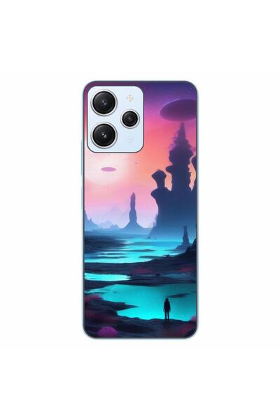 OEM Case compatible with Xiaomi Redmi 12 4G Silicone Gel Tpu Model Mystic Planet