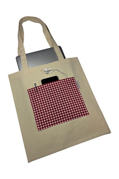 Smyrna Tote Bag with Pockets, Casual Tote Bag, Beach Bag, 100% Cotton Thick R...