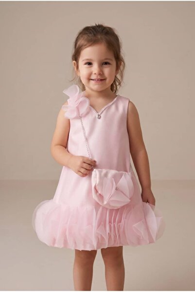 SIRRI Girl's Organza Floral Evening Dress and Bag |   Birthday & Wedding |   ...