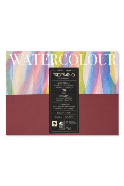 Fabriano Studio Watercolor Block 20 Sheets Fine Grain 30X40Cm