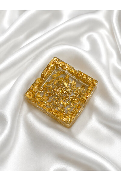 Elvaris Atelier Gold Leaf Epoksi Küllük – El Yapımı Altın Varaklı Dekoratif K...