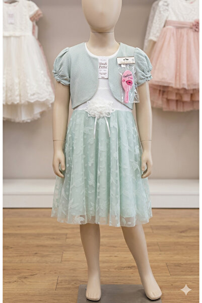 gülerçocuk Girl's Bolero and Accessory Tulle Detailed Evening Dress 7 - 8 - 9...