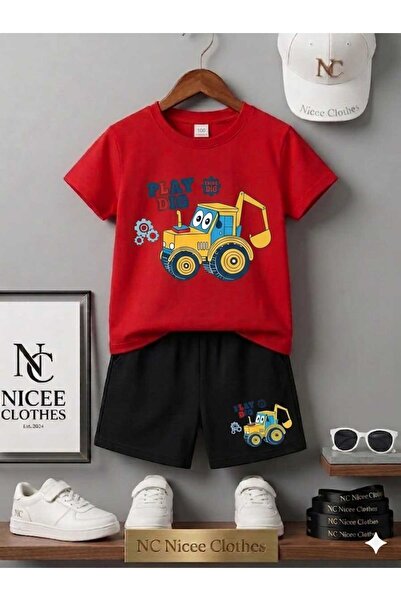 NC Nicee Clothes Tricou și pantaloni scurți de vară pentru copii, unisex (imp...