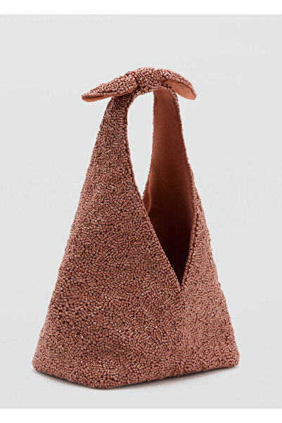 MANGO Woman Taş işlemeli el çantası