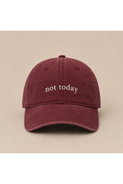 WeavedCo Custom Design Embroidery: Minimal "Not Today" (Not Today) Embroidere...