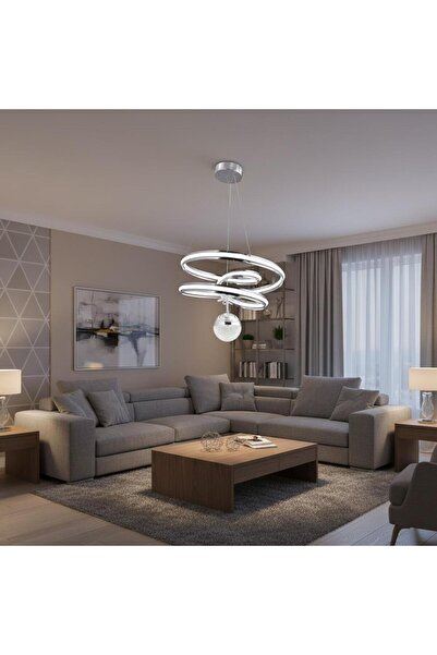 Elizim Home Lighting Alara Lüx Kalite Krom Ledli Sarkıt Avize