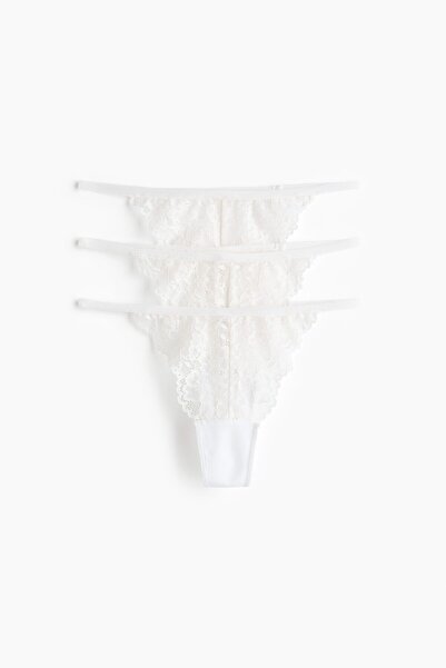 H&M 3’lü Dantel Tanga Thong Külot
