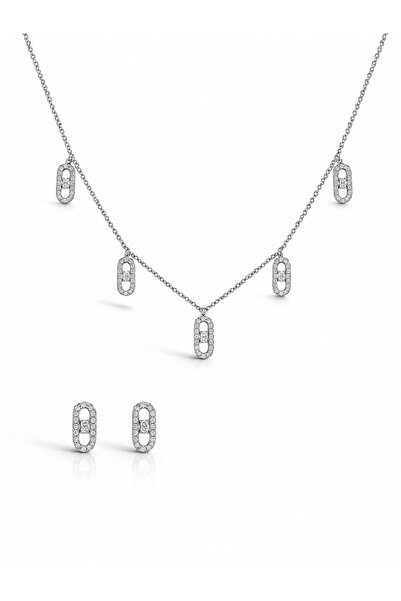 Rafal Zircon Necklace and Earring Set with Luxury Gift Box – Elegant Women's ...