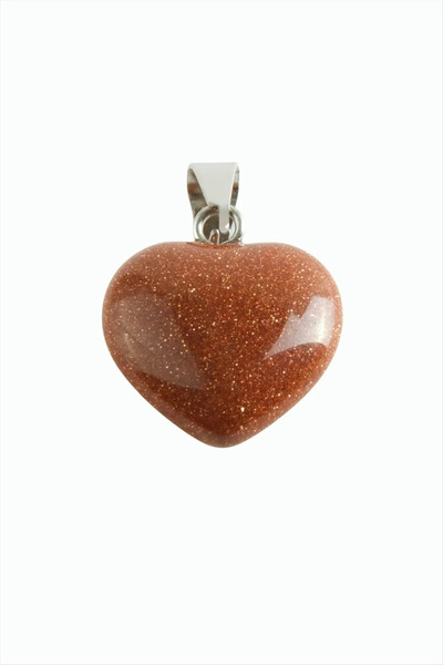 Marsilyan Nvdn- Coffee Star Heart Natural Stone Pendant Small 1.5 cm Iegrs-Nvdn1