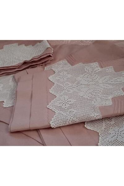 AZRA ÇEYİZ Handcrafted Lace Double Pique Set