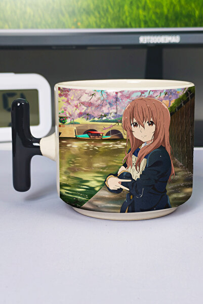 ZipZap كوب سيراميك فاخر مطبوع عليه رسومات أنمي Koe no Katachi (قطعة واحدة) عل...