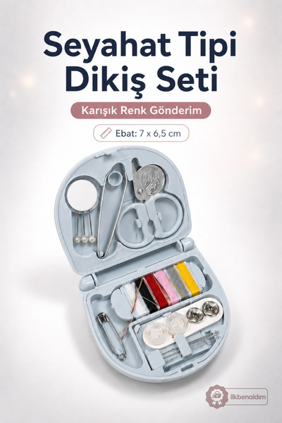 İlkbenaldim Travel Type Mini Sewing Kit Mixed Color Send 7X6,5 cm