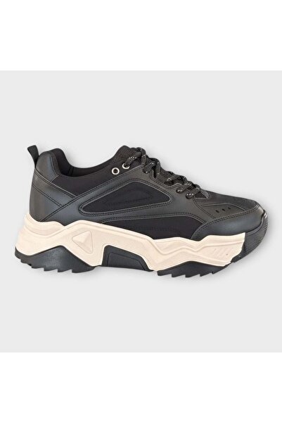 Hayati Arman Women's Thick Sole Lace-Up Sports Shoes & Sneakers Black