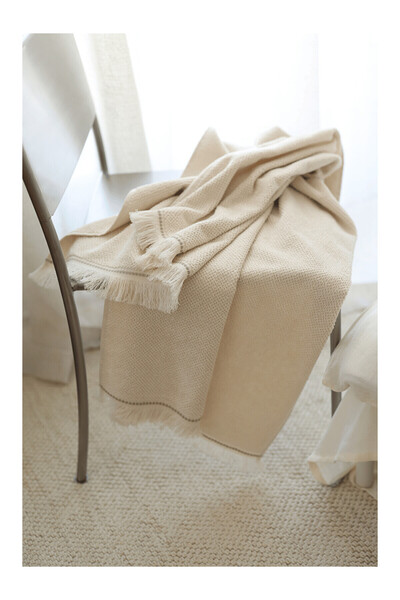 LC Waikiki Nevavm Travertine 100% Cotton Bath Towel 90X150 Light Beige