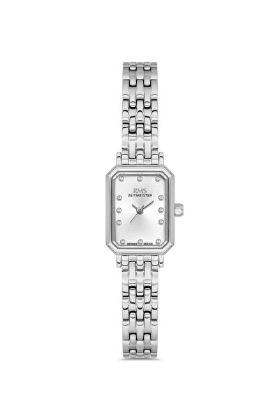 RMS Zeitmeister Rms.1.Ag2229.113 Minimal Rectangular Case Crystal Glass 3 Atm...