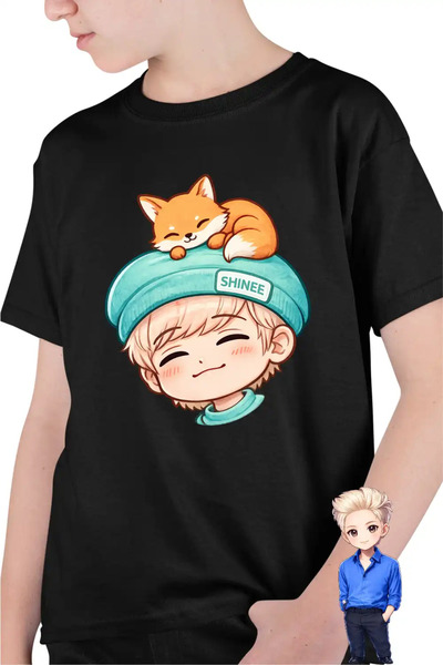 OEM Tricou Copii Baieti Shinee Jonghyun Chibi Kpop