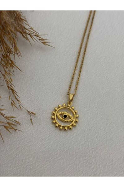 stainless steell Eye Figure Steel Necklace
