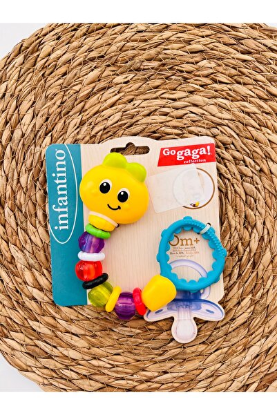 Lilnestore Emzik Tutacağı Ve Askısı Mandallı Tırtıl Figürlü Renkli Boncuklu