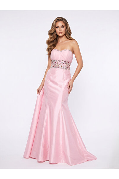 ASIAN Nabid Dress Nabd Luxury Guipure Fabric Strapless Mermaid Evening Dress