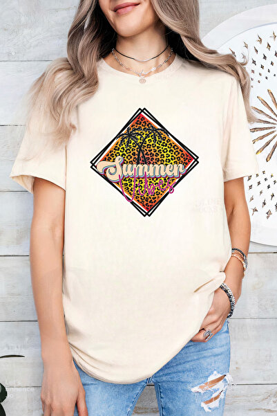 Sarah's Boutique Women's T-shirt – 100% cotton – Leopard Palm