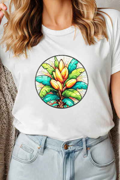 Sarah's Boutique Women's T-shirt – 100% cotton – Stained Blossom