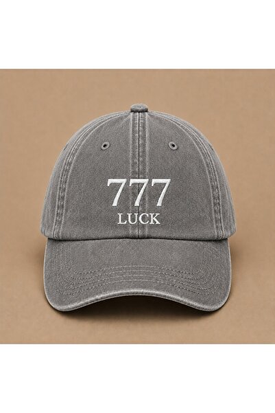 WeavedCo 777 Luck Angel Count Written Vintage Washed Hat