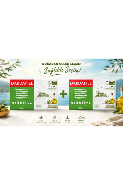 Dardanel 2 ADET X 125 GRAM Zeytinyağlı Çanakkale Sardalya