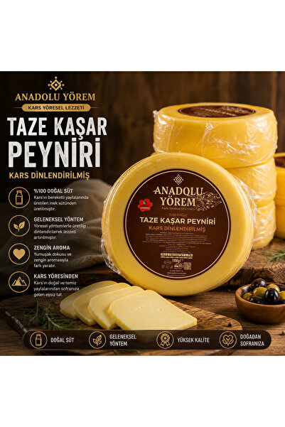 Anadolu Yörem Kars Taze Kaşar Peyniri 1000gr.
