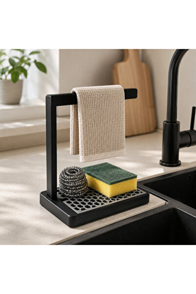 İna Design Modern Tezgah Üstü Süngerlik Standı – Süngerlik, Bulaşık Teli ve B...