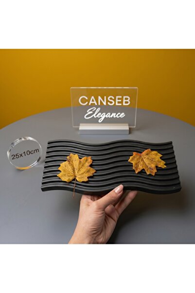 CANSEB Elegance Premium - 25X10Cm - Colorful - Wavy Decorative Tray, Presenta...