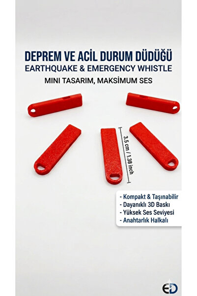 TANORIAN Mini Deprem Acil İmdat Düdüğü - Dayanıklı Tasarım, Taşınabilir, Güve...