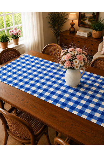 ŞAH TEXTILE DESIGN Checkered Runner Tablecloth 40X110