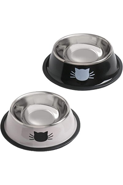istanbuli Stainless Steel Cat/Dog Bowls with Rubber Base Non-Slip Kitten/Rabb...