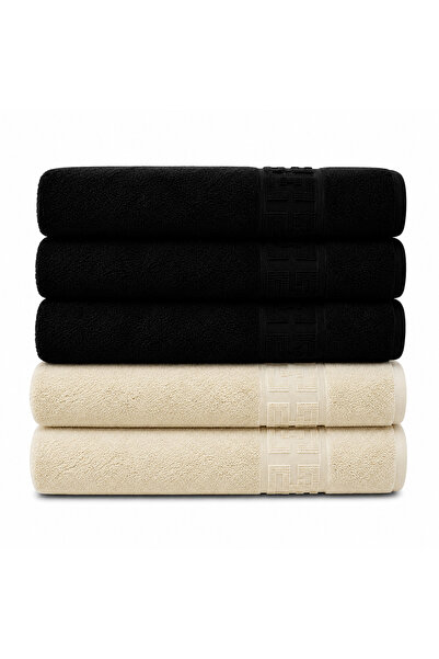 Lenjeria Pufoasa ✨ Top Bottom Set of 5 Premium 100% Cotton Face Towels, 50x90...