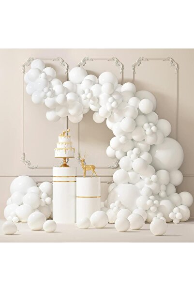 Arabest White Balloons,10 × 10 × 1.5 cm,for Garland Arch, Wedding Arch, Premi...