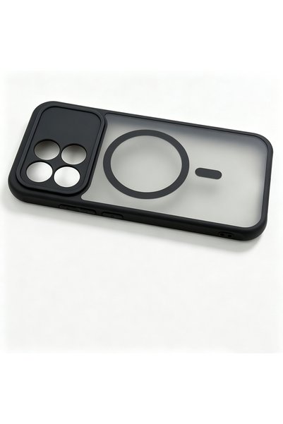 noktaks Poco F8 Pro Compatible Case Magsafe Supported Camera Protected Lunex Cover - Black - T42128