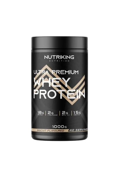 Nutriking Whey Protein Powder 1000g 40 Servings with Biscuit Flavor