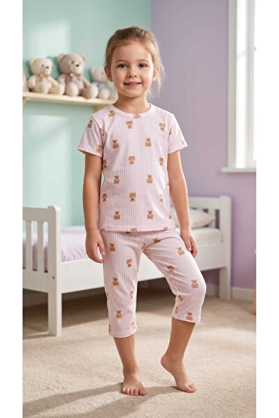 Çamaşır Bahçesi 100% Cotton Kids Capri Set # Printed Children's Capri Set # S...
