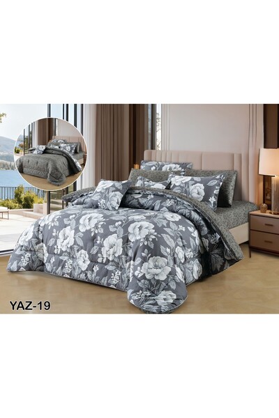 SFT Summer Royal 8 Pieces Reversible Luxury Bedspread Set for You and Your El...