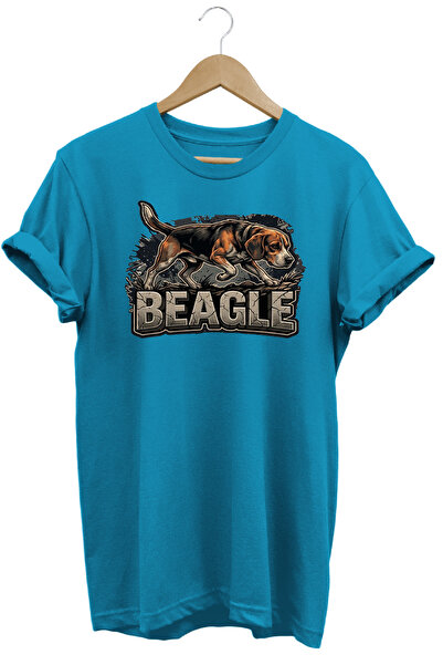 WİDİ Unisex Basset Hound Printed T-Shirt - Hunter Dogs Series Crew Neck Cotto...