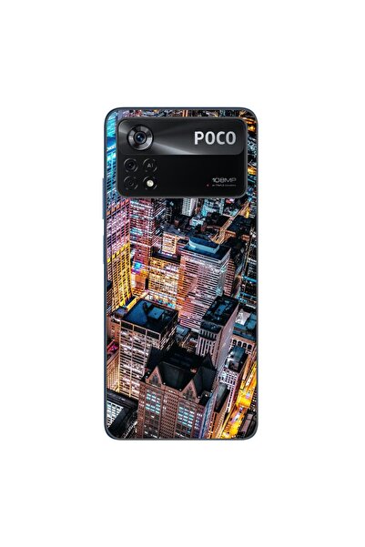 OEM Case compatible with Xiaomi Poco X4 Pro Silicone Gel Tpu Pattern Night City