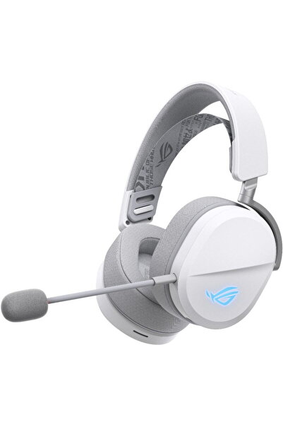 ASUS ROG PELTA Wireless Gaming Headset, 2.4 GHz, Bluetooth, RGB lighting, White
