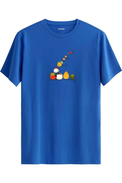Colermi Cute Birds Branch Printed T-Shirt