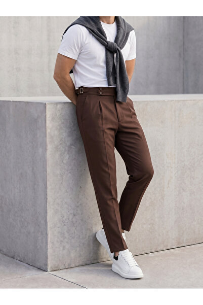 BASEL.CO New Season Pleated Old Money Fabric Trousers