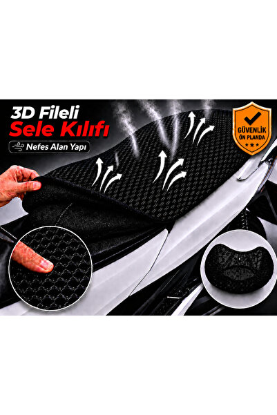 Vi Caro Navlaka za sedlo motocikla Mobylette Bionik 52, 3D mrežasta navlaka z...