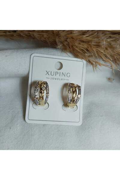 XUPING JEWELRY ZIRCON STONE RING EARRING