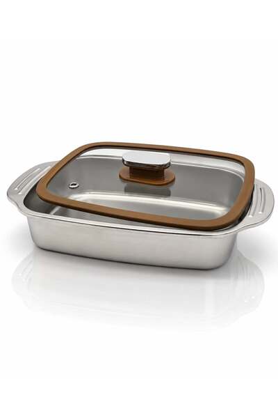 Wahat Aliamtiaz Multifunctional Serving Tray and Storage Dish with Glass Cover