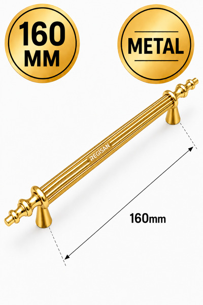 Regisan Metal 160 mm Gold Boru Kulp 1 Adet