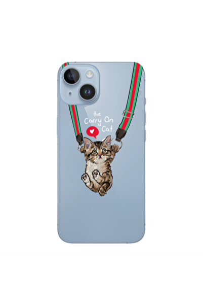 Other Apple iPhone 14 Plus Swinging cat Transparent Silicone TPU Θήκη